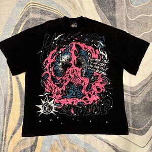 Hellstar Records Peace Black T-Shirt Men’s Size Large